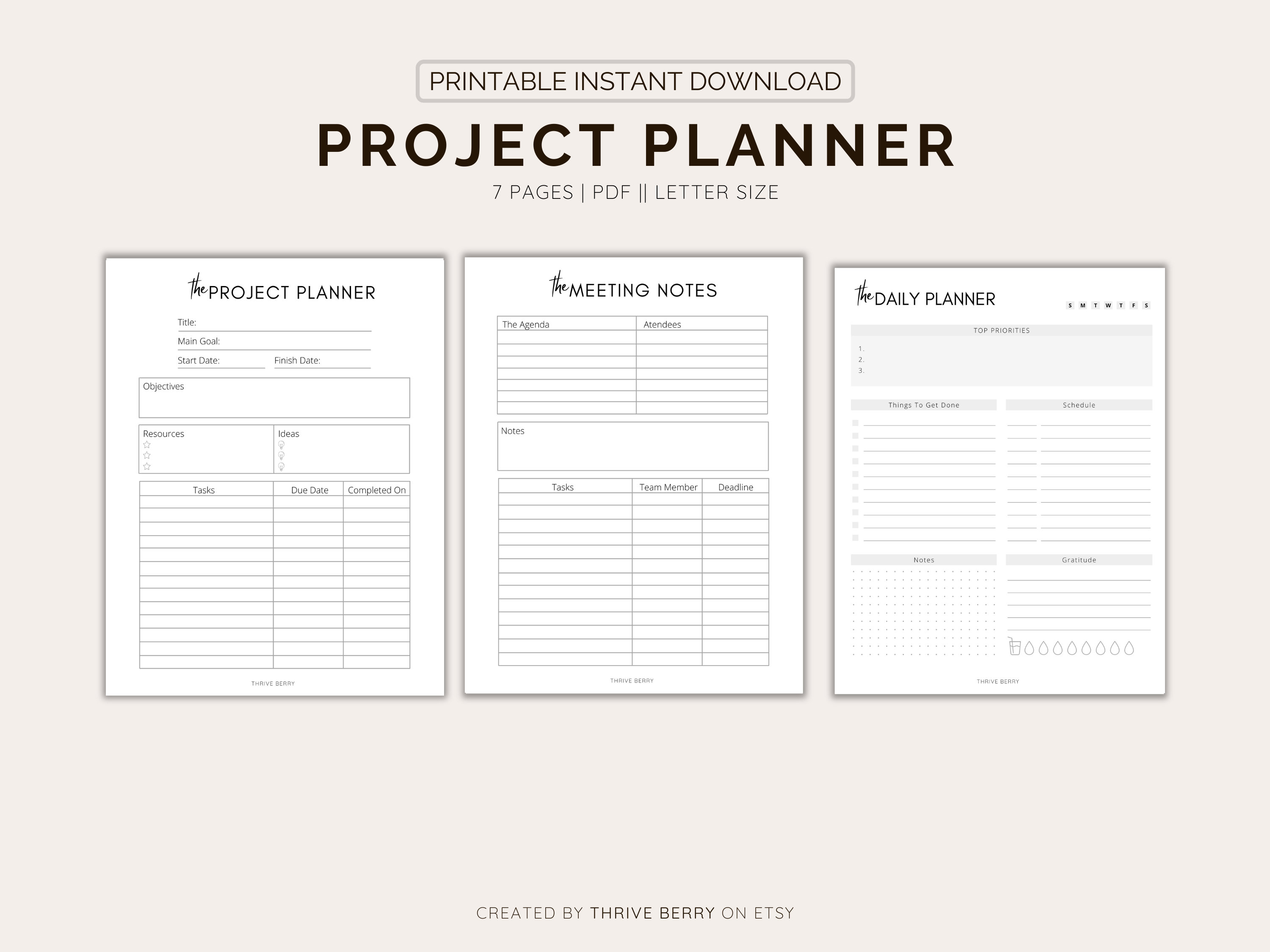 A5 Planner Pages