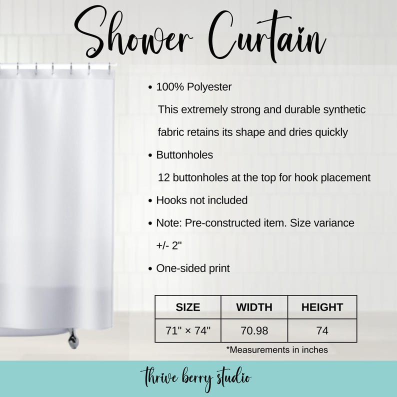 a shower curtain is shown with measurements