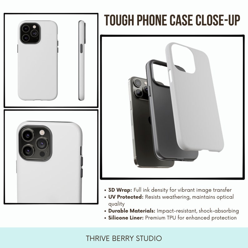a phone case with two different images of it