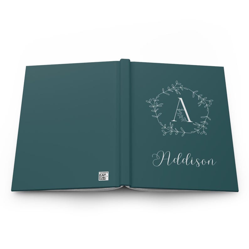 Personalized Green Floral Journal, Custom Monogrammed Notebook, Perfect ...