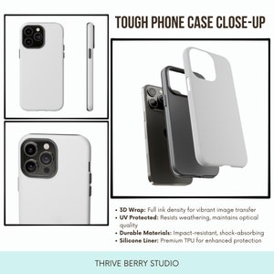 a phone case with two different images of it