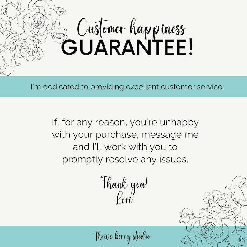 a thank card for customer appreciation