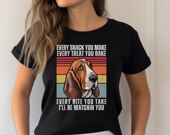 Retro Basset Hound Shirt, Funny Basset Owner Gift, Graphic Tee, Dog Lover Basset Hound T, Basset Hound Mom Gift For Her Basset Dog Mom Gifts