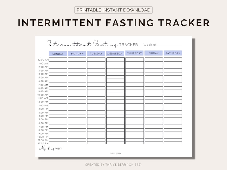 Printable Intermittent Fasting Tracker To Help You Stay image 1