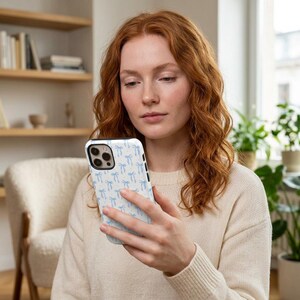 coquette blue bow phone case