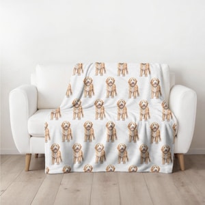 Golden Doodle Blanket, Perfect Gift for Golden Doodle Owners, Cozy Throw Blanket, Goldendoodle Baby Blanket, Perfect Gift for Dog Lovers