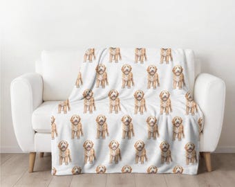 Golden Doodle Blanket, Perfect Gift for Golden Doodle Owners, Cozy Throw Blanket, Goldendoodle Baby Blanket, Perfect Gift for Dog Lovers