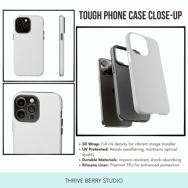a phone case with two different images of it