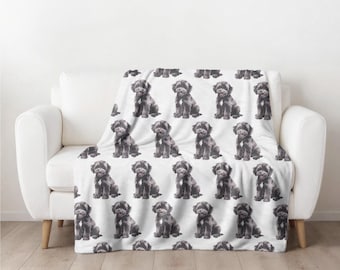 Black Goldendoodle Blanket, Plush Throw Blanket, Black Goldendoodle, Doodle Dog Gifts, Golden Labradoodle Gift Her, Baby Shower Dog Lover
