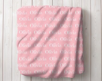 Personalized Name Blanket for Your Daughter, Custom Baby Blanket Throw, Great Gift for Birthday or Christmas, Custom Name Blanket for Girls