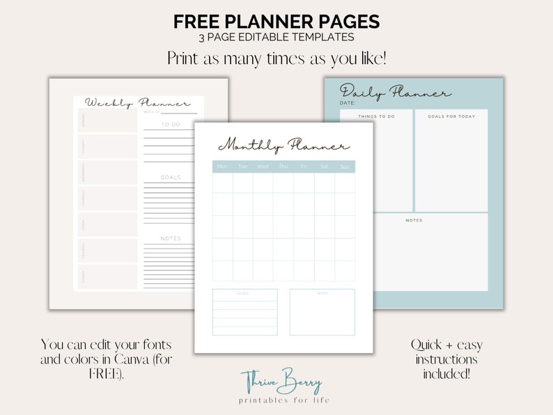 Self Care Made Easy: Printable Planner for Mental Health, Meal Planning & Fitness PDF Worksheets, Self Love Log for Health and Wellness image 4