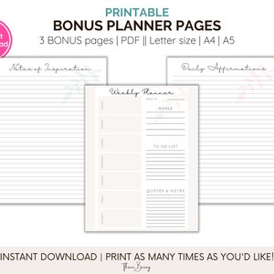 Self Care Made Easy: Printable Planner for Mental Health, Meal Planning & Fitness PDF Worksheets, Self Love Log for Health and Wellness image 3