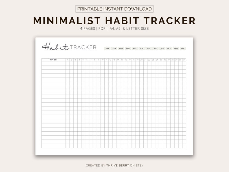 Daily Habit Tracker PRINTABLE / tips for creating a healthy morning routine