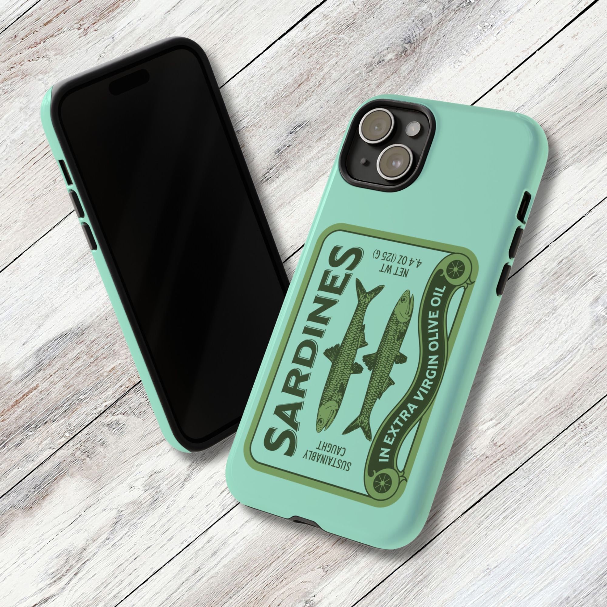 Sardine Phone Case, Fish Phone Case, Sardine iPhone Case, Gift for Him
