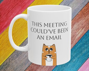 To spotkanie mogło być kubkiem ceramicznym na e-mail (11 uncji), Humor biurowy, Praca, Pracownik, Szef, Prezent