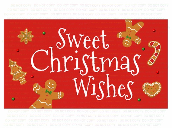 Sweet Christmas Wishes Sign, Christmas Wreath Sign, Xmas Sign