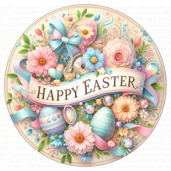 Happy Easter wreath sign, easter wreath sign, cute easter sign, wreath sign uk, easter sign, happy easter sign, easter wreath plaque