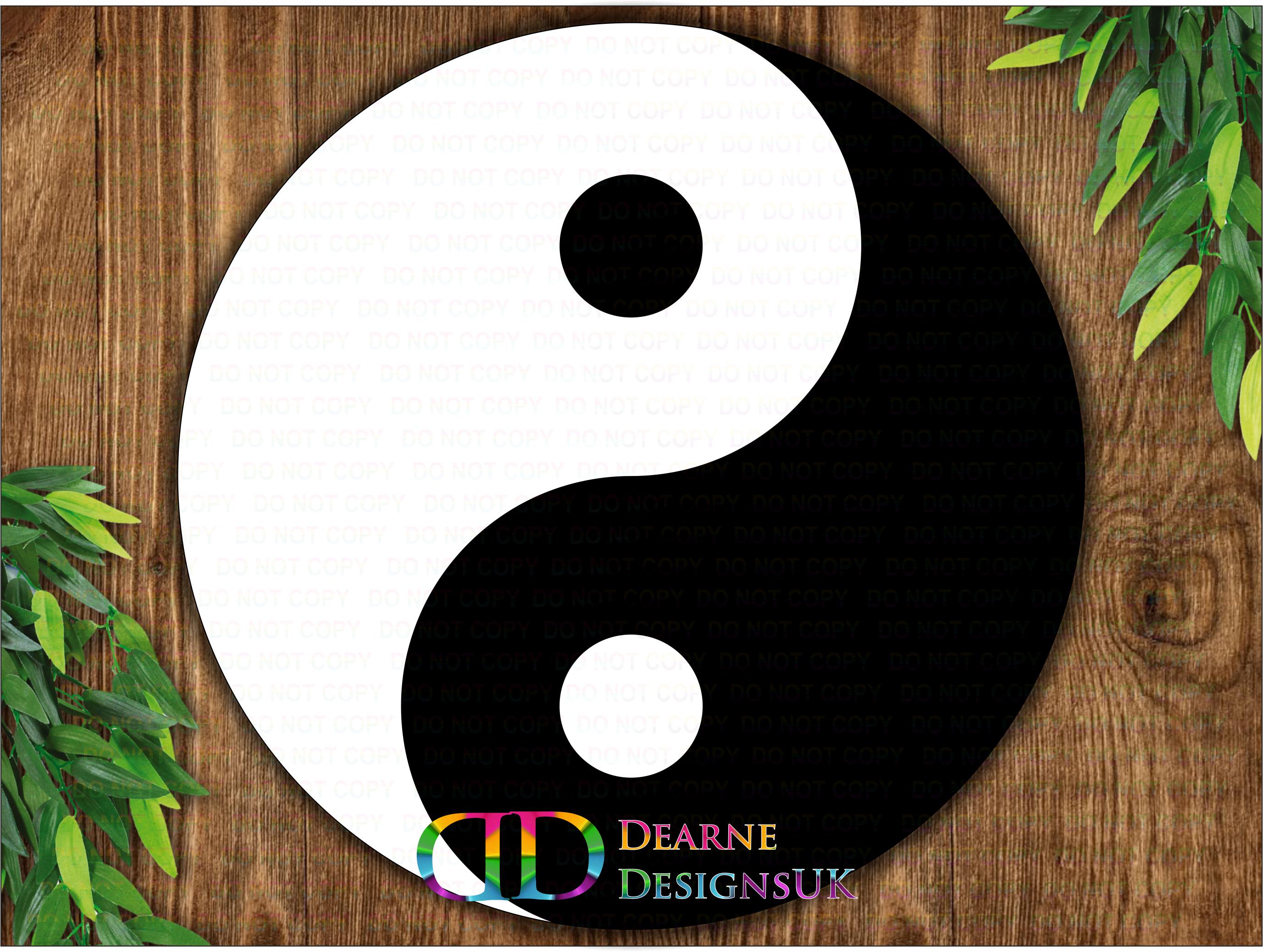 Yin Yang Wall Sign, Japanese Inspired Wall Art, Zen Circle Sign