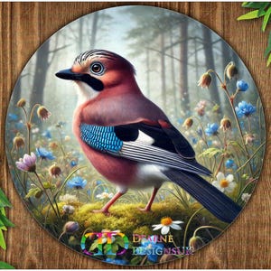 Jay Bird plaque, Jay bird sign, Jay Bird garden wall art, Jay Bird Gardening gift, Eurasian Jay Bird