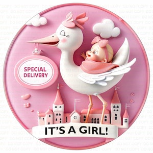 Baby girl welcome wreath sign, baby girl shower, baby shower sign, welcome baby girl wreath sign