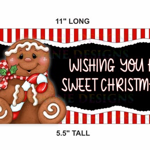 Wishing you a sweet christmas Sign, candy cane wreath sign, xmas candy cane sign, wreath sign uk, gingerbread sign, christmas wreath sign