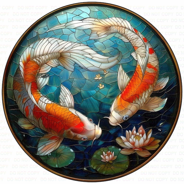 Koi sign, koi wreath sign, koi pond sign, japanese garden sign, koi plaque, koi fish sign, japanese garden art, japanese garden, koi carp