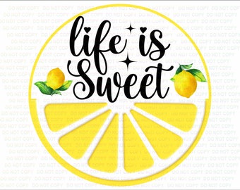 Life is sweet wreath sign, lemon wreath sign, welcome lemon wreath sign, welcome plaque, lemon wreath sign, welcome lemons