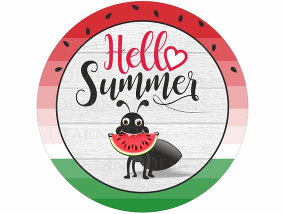Hello Summer Wreath Sign Ant Wreath Sign Watermelon Wreath | Etsy