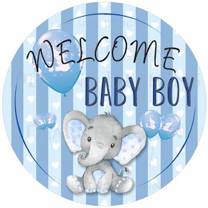 Baby boy wreath sign, baby boy shower, baby shower sign, welcome baby boy wreath sign