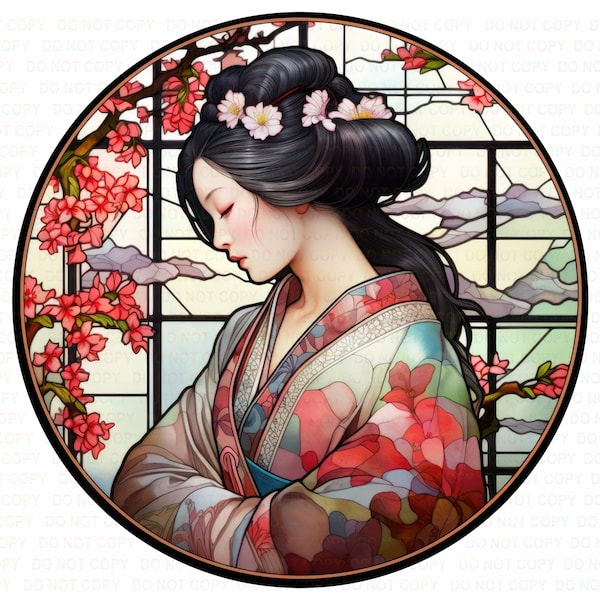 Traditional japanese girl sign,japanese wreath sign, kimono sign, japanese sign, garden plaque, pagoda, japanese garden art, japanese garden