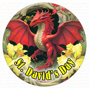 St. davids Day wreath sign, David&#39;s Day theme sign, welsh sign, welsh welcome sign, wales saints sign, St Davids Day plaque