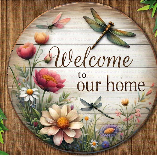 Welcome Spring sign, spring wreath sign, spring door sign, welcome sign, happy spring plaque, welcome spring, summer wreath sign