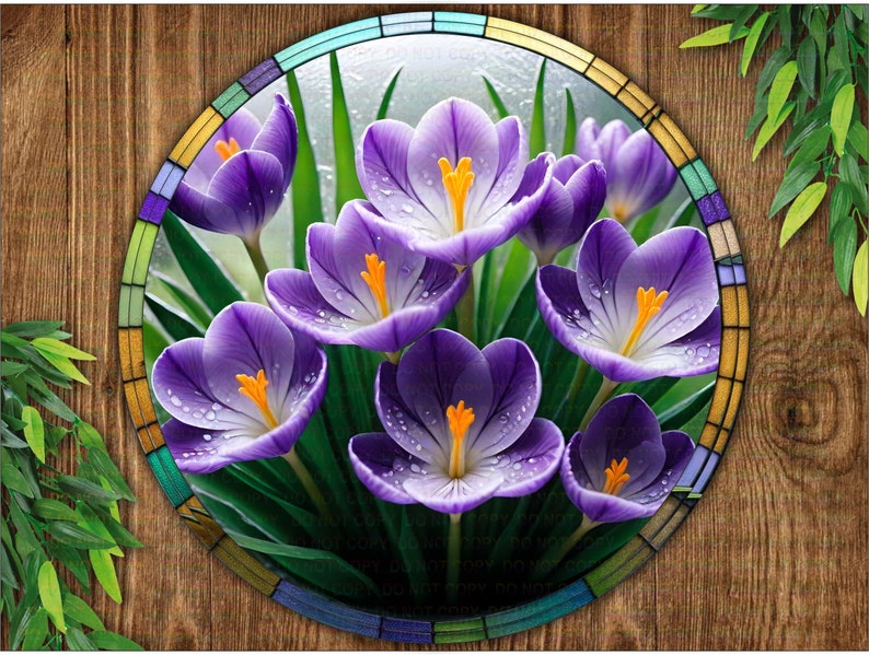 Crocus Sign Crocus Sign, Crocus Wreath Sign, Spring Flowers Sign, Gardeners Gift ...