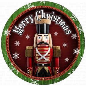 Nutcracker Wreath Sign, Xmas nutcracker sign, Christmas nutcracker sign, nutcracker christmas sign, metal wreath sign, xmas wreath sign