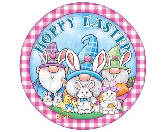 Happy Easter wreath sign, easter bunny wreath sign, cute easter bunny sign, wreath sign uk, easter sign, happy easter sign