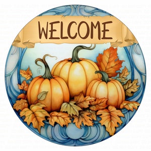 Welcome Autumn wreath sign, Pumpkin wreath sign,Autumn Pumpkin wreath sign uk, autumn welcome sign uk, welcome fall wreath sign,pumpkin sign