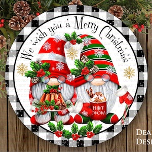 Wish you a Merry Christmas wreath sign, christmas gnome wreath sign, merry xmas wreath, christmas wreath sign, xmas wreath sign, xmas gnomes