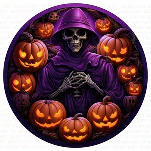Halloween wreath sign, welcome sign, skeleton wreath sign, halloween sign, halloween plaque