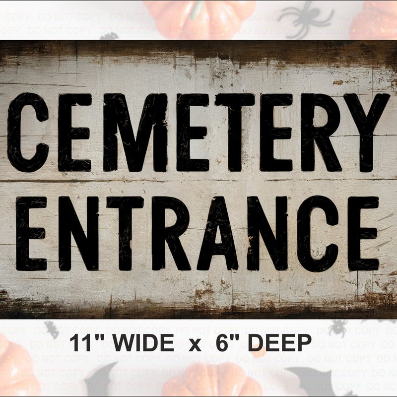 Cemetery Entrance Signs - Etsy