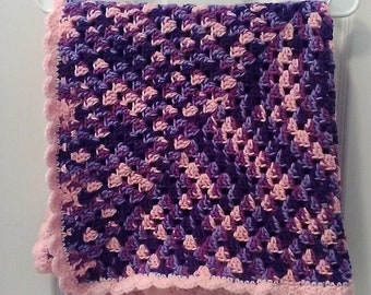 Crochet Grandma Stitch Baby Girl Blanket