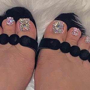 20 Bling Toe Press on nails + Free Prep Kit | Bling bling press on toe nails |Perfect Birthday, Gala, Quince or Vacation set or Gift for her