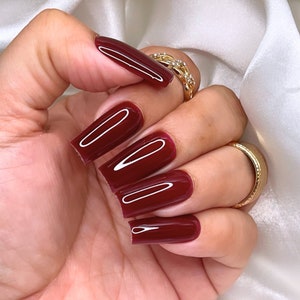 Red on Red Embossed Louis Vuitton Nails, Acrylic Nails Tutorial