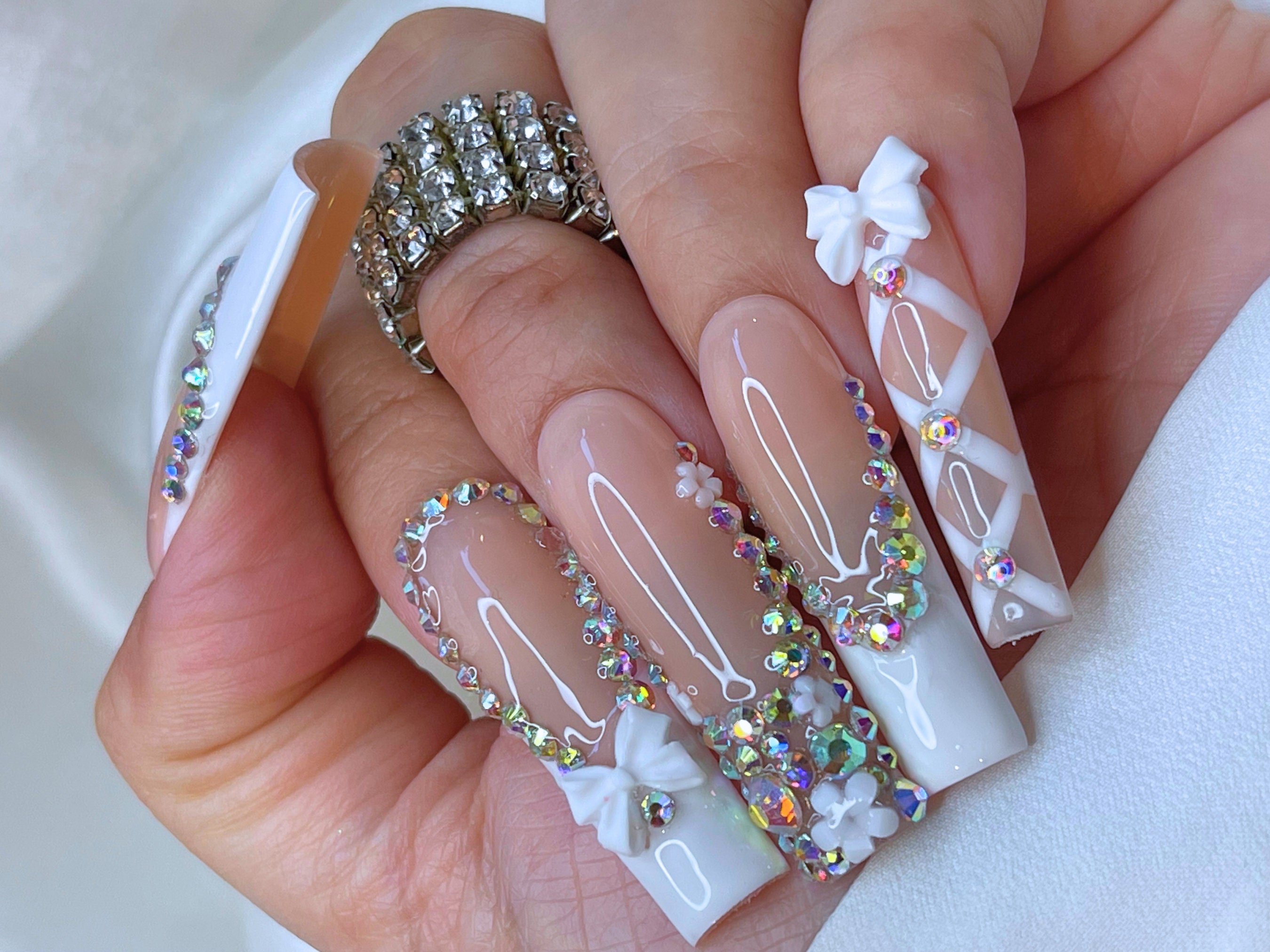 Stiletto nails bling | Andraea G.'s Photo | Beautylish
