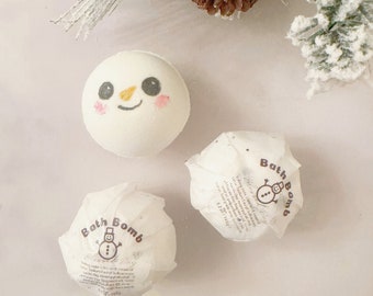 Christmas Holiday Gift Snowman Bath bomb