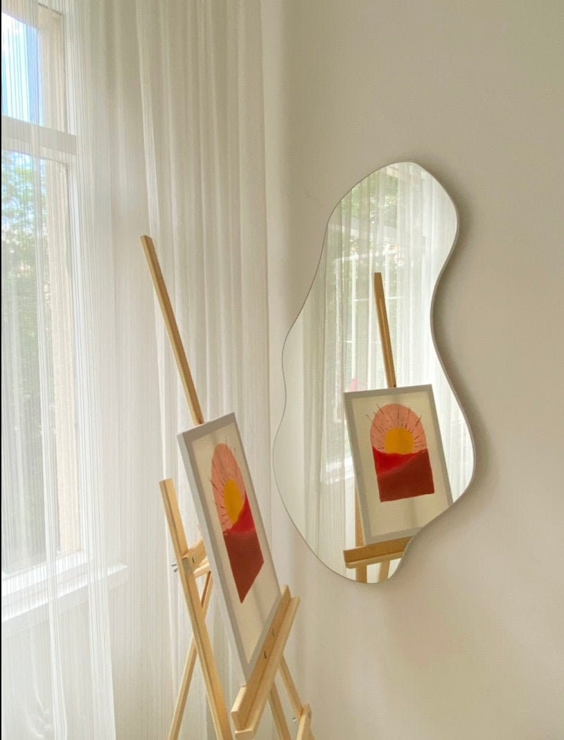 Wavy Asymmetrical Mirror Asymmetric Mirror Asymmetrical | Etsy