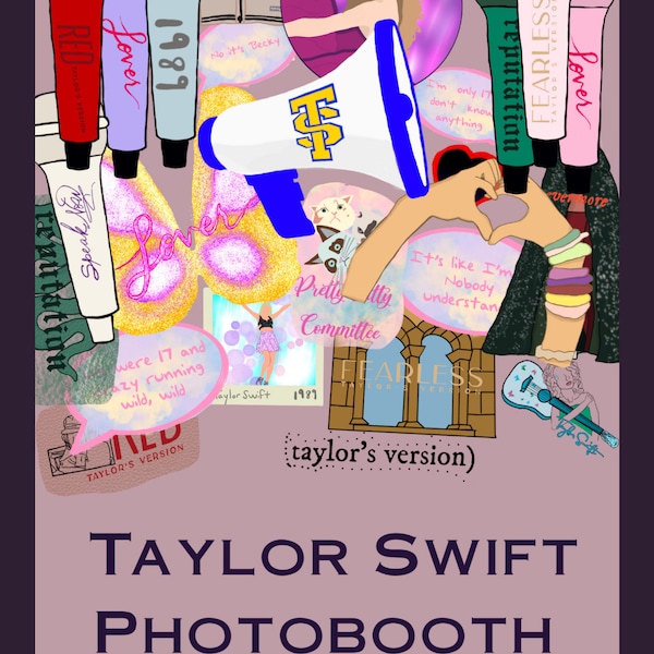 Swift Album Inspired Photo Booth Props | Digital Download| 8.5x11|