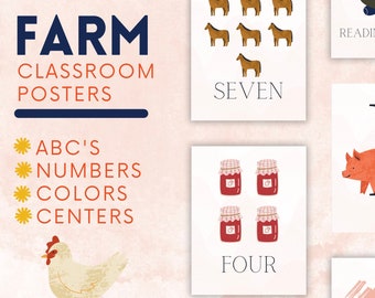 Farm Theme Classroom Decorations Download | 52 Ready-to-print files! | Preschool | Homeschool Learning Resources | Instant Download!