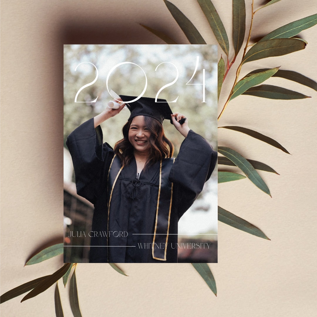 Modern Graduation Announcement College University Graduation