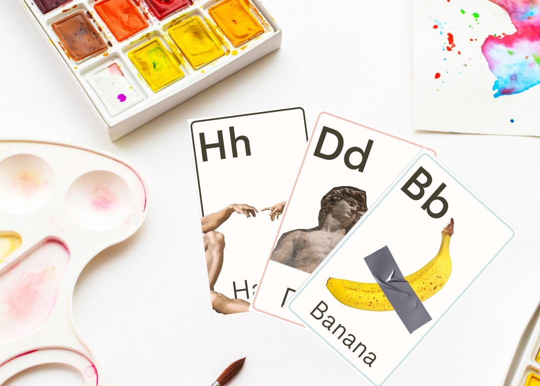 ABC'S of Art Flashcards for Kids Printable, Popart, Art History and