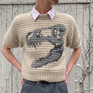 PDF: Tee rex shirt crochet pattern image 1